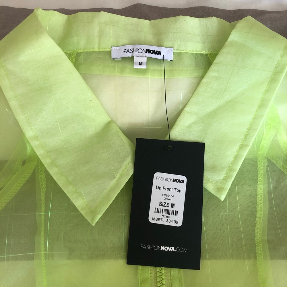 Fashion Nova Neon Mesh Top